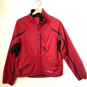 Kelty Jacket Womens XS Red Insulated Full Zip Packable Outdoors Hiking Rain GORP